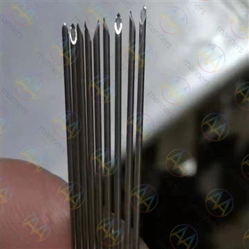 تم الانتهاء من عينة من الإبر المدببة على شكل كوع والتي صممها العميل الكوري وت...
